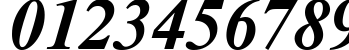 Пример написания цифр шрифтом Newton Bold Italic