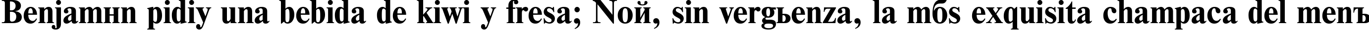 Пример написания шрифтом NewtonCTT Bold текста на испанском