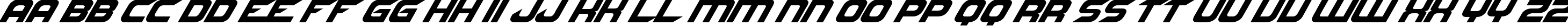 Пример написания английского алфавита шрифтом NFS font