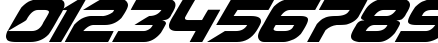 Пример написания цифр шрифтом NFS font