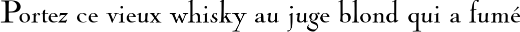 Пример написания шрифтом NicolasCocTReg текста на французском
