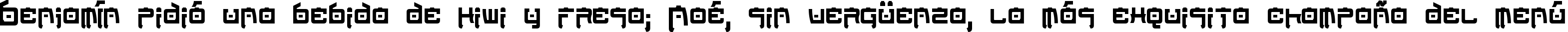 Пример написания шрифтом Nippon Tech Condensed Bold текста на испанском Пример написания шрифтом Nippon Tech Condensed Bold текста на испанском