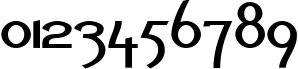 Пример написания цифр шрифтом Noir-et-Blanc Bold