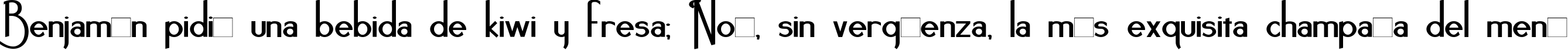 Пример написания шрифтом Noir-et-Blanc Bold текста на испанском