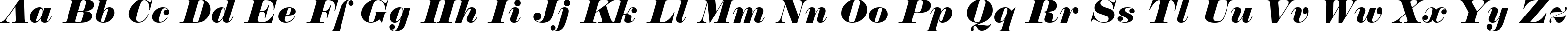Пример написания английского алфавита шрифтом Normande Italic BT
