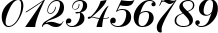 Пример написания цифр шрифтом Odessa Script Cyr