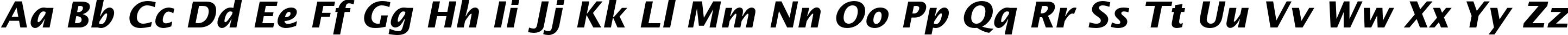 Пример написания английского алфавита шрифтом OfficeTypeSans-Bold-Italic