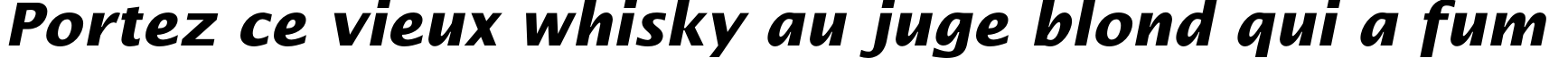 Пример написания шрифтом OfficeTypeSans-Bold-Italic текста на французском