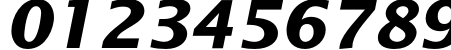 Пример написания цифр шрифтом OfficeTypeSans-Bold-Italic