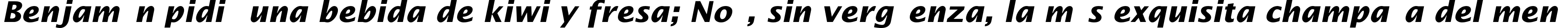 Пример написания шрифтом OfficeTypeSans-Bold-Italic текста на испанском