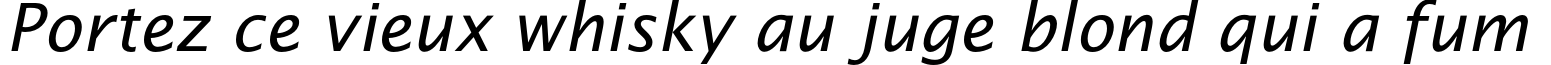 Пример написания шрифтом OfficeTypeSans Italic текста на французском Пример написания шрифтом OfficeTypeSans Italic текста на французском