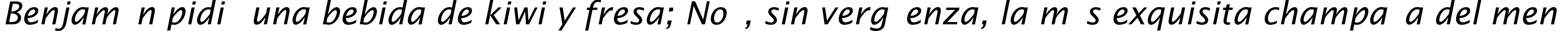 Пример написания шрифтом OfficeTypeSans Italic текста на испанском Пример написания шрифтом OfficeTypeSans Italic текста на испанском