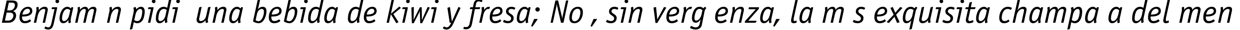 Пример написания шрифтом OfficinaSansC Italic текста на испанском Пример написания шрифтом OfficinaSansC Italic текста на испанском