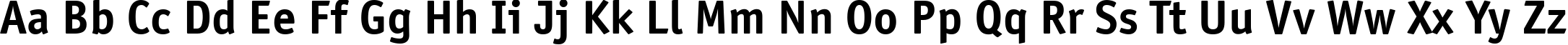 Пример написания английского алфавита шрифтом OfficinaSansCTT Bold