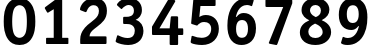 Пример написания цифр шрифтом OfficinaSerifC Bold