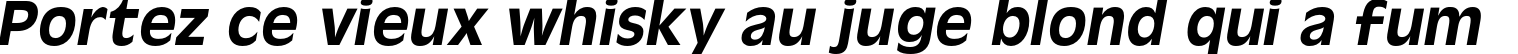Пример написания шрифтом Oliver-Bold-Italic текста на французском