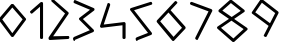 Пример написания цифр шрифтом Olympus