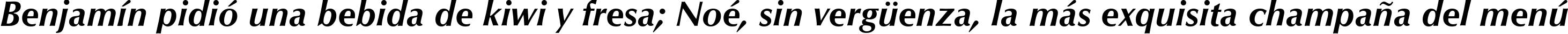 Пример написания шрифтом Optimum Bold Italic текста на испанском
