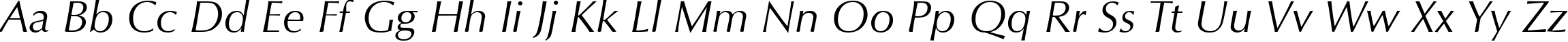 Пример написания английского алфавита шрифтом Optimum Roman Italic Пример написания английского алфавита шрифтом Optimum Roman Italic