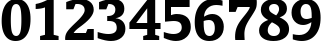 Пример написания цифр шрифтом Oranda Bold BT