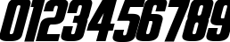 Пример написания цифр шрифтом Overseer Bold Italic