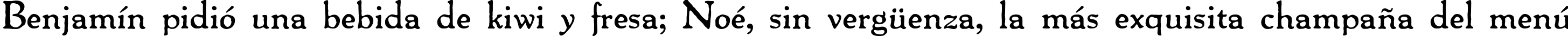 Пример написания шрифтом Packard Antique Bold текста на испанском Пример написания шрифтом Packard Antique Bold текста на испанском