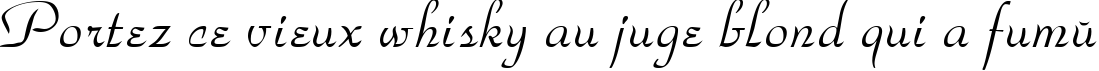 Пример написания шрифтом ParkAvenue текста на французском Пример написания шрифтом ParkAvenue текста на французском