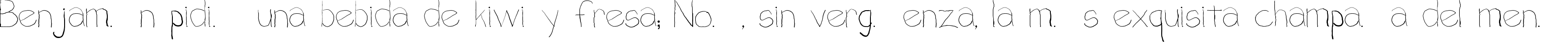 Пример написания шрифтом Penmanship: B- текста на испанском