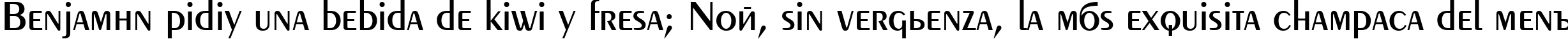 Пример написания шрифтом Penta текста на испанском Пример написания шрифтом Penta текста на испанском
