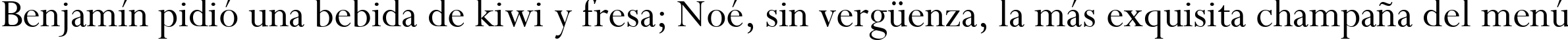 Пример написания шрифтом Perpetua текста на испанском Пример написания шрифтом Perpetua текста на испанском