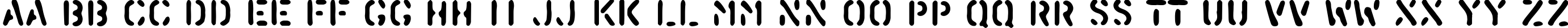 Пример написания английского алфавита шрифтом PFStampsPro-Blur
