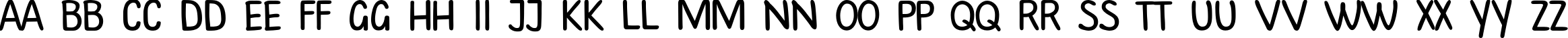 Пример написания английского алфавита шрифтом PlainScript