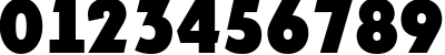 Пример написания цифр шрифтом PlakatCmpl ExtraBold