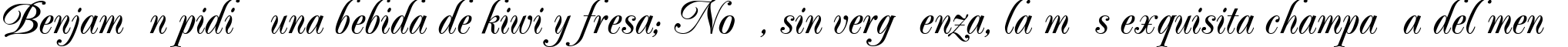 Пример написания шрифтом PopularScript текста на испанском Пример написания шрифтом PopularScript текста на испанском