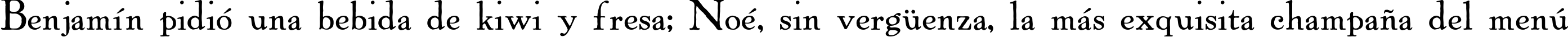 Пример написания шрифтом Powell Antique текста на испанском
