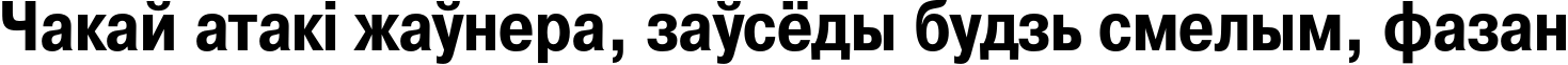 Пример написания шрифтом PragmaticaCondC Bold текста на белорусском Пример написания шрифтом PragmaticaCondC Bold текста на белорусском