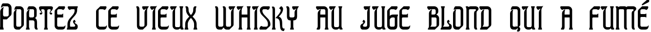 Пример написания шрифтом Presidente Tequila текста на французском