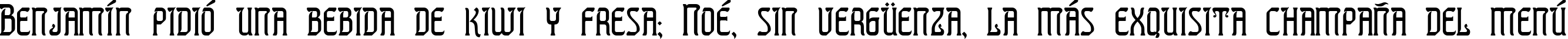 Пример написания шрифтом Presidente Tequila текста на испанском