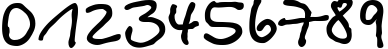 Пример написания цифр шрифтом PT BetinaScript Bold Cyrillic