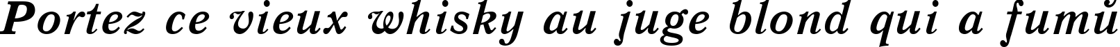 Пример написания шрифтом QuantAntiqua Bold Italic текста на французском