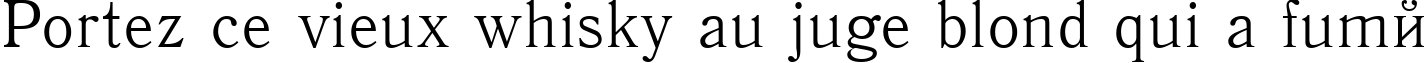 Пример написания шрифтом QuantAntiquaCTT текста на французском