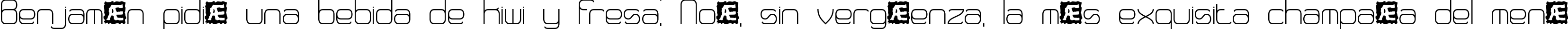 Пример написания шрифтом Quarterly Thin BRK текста на испанском