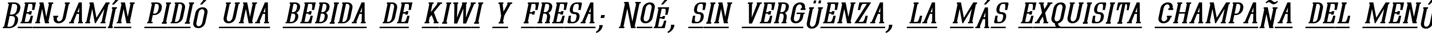 Пример написания шрифтом Quastic Kaps Line Italic текста на испанском Пример написания шрифтом Quastic Kaps Line Italic текста на испанском