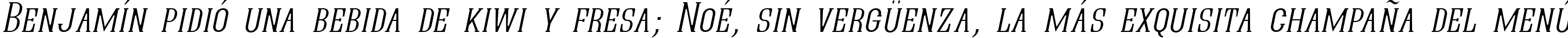 Пример написания шрифтом Quastic Kaps Thin Italic текста на испанском Пример написания шрифтом Quastic Kaps Thin Italic текста на испанском