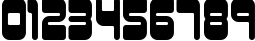 Пример написания цифр шрифтом Reason BRK