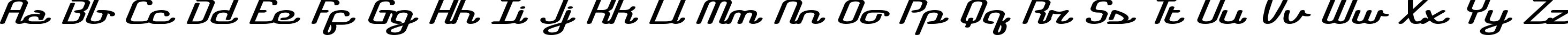 Пример написания английского алфавита шрифтом Registry BRK