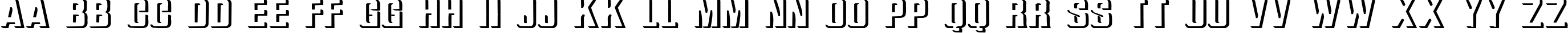 Пример написания английского алфавита шрифтом Relief Grotesk Bold