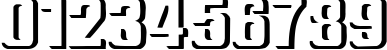 Пример написания цифр шрифтом Relief Grotesk Bold