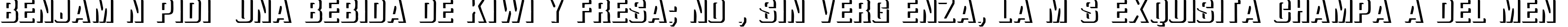 Пример написания шрифтом Relief Grotesk Bold текста на испанском