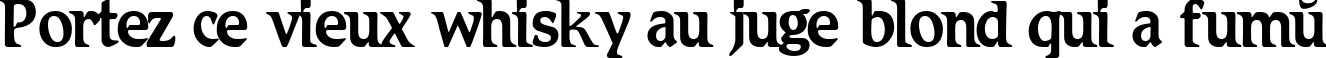 Пример написания шрифтом Romic текста на французском